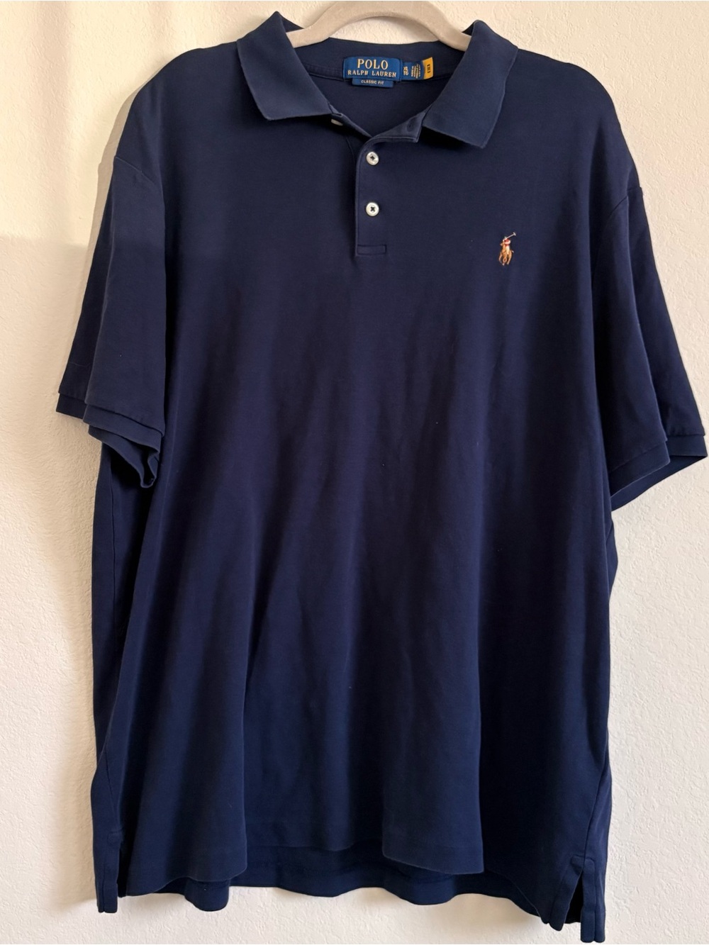Polo by Ralph Lauren Men's Navy Classic Pique Polo Shirt- XL TG